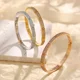 thumbnail image 5 of Pulsera clásica de acero inoxidable, anillo de circón cúbico de lujo, joyería de boda, brazalete para hombres y mujeres, 5 of 5