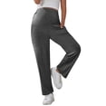thumbnail image 3 of Women's Maternity Joggers Over Bump Stretchy Sweatpants Workout Sports Lounge Pregnancy Pants with Pockets Dark Gray M, 3 of 6