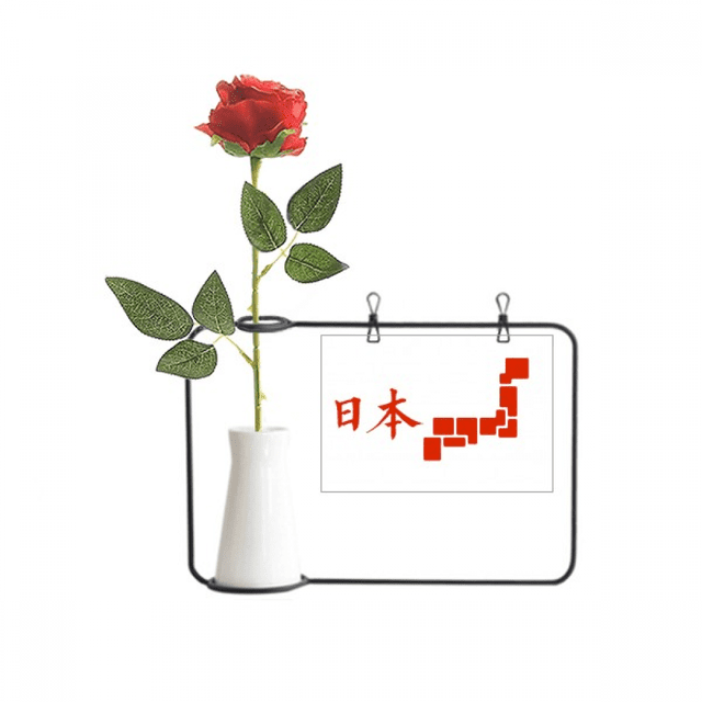 Japanese Character Expressions Tokyo Games Artificial Rose Flower Hanging Vases Decoration Bottle