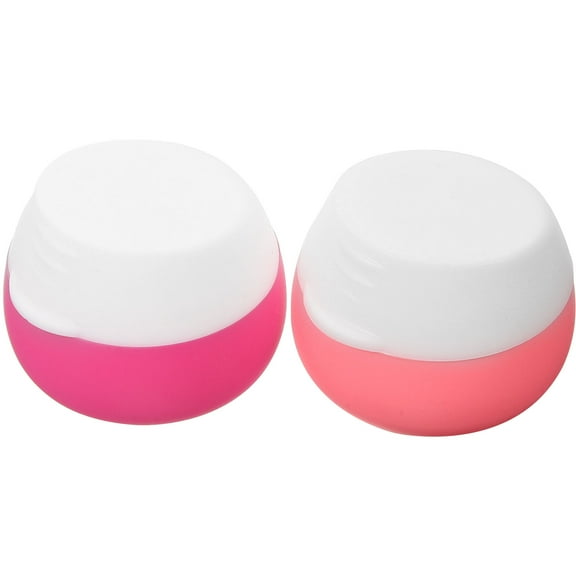 LABELEPH 2Pcs Square Rose Pink Cream Containers 20ml Sealing Storage Jars for Daily Use