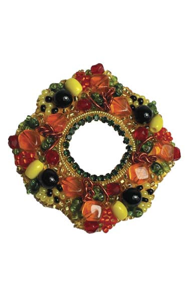 BP-368C Kit for making brooches Crystal Art Autumn Flower