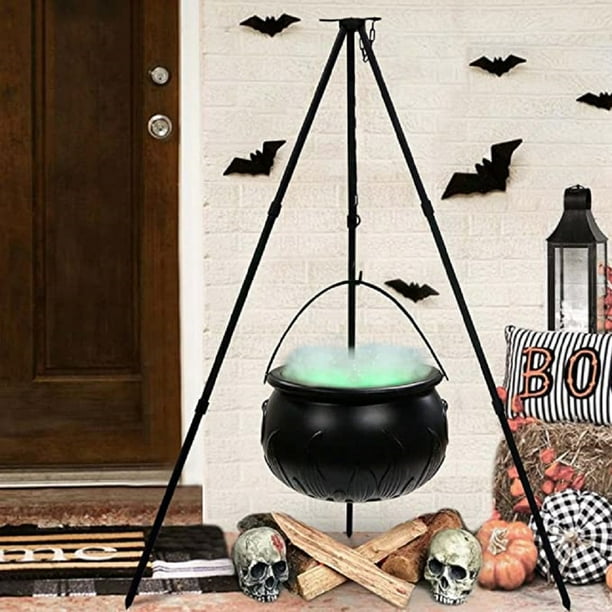 Party Mist Maker,Halloween Witch Cauldron（5.5 x 4.1") with Mist Maker