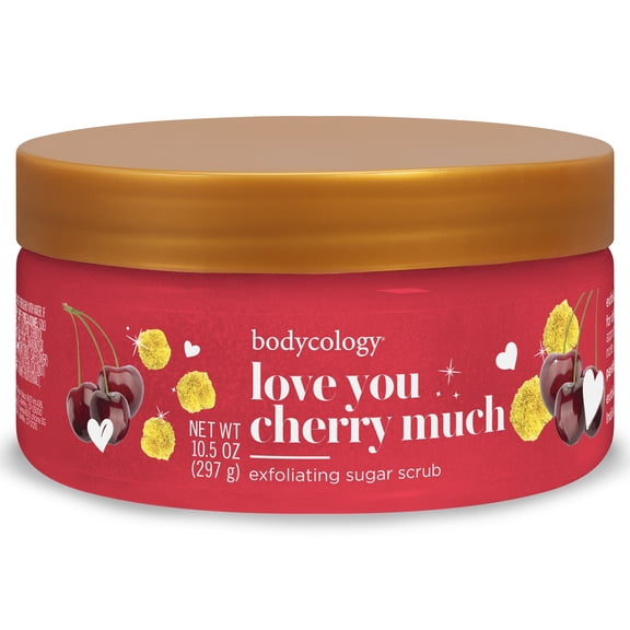 Bodycology Exfoliating Sugar Scrub, Love You Cherry Much, 10.5 oz