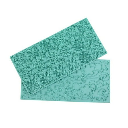 

3D Cake Decoration Pattern Mold 2pcs Fondant Printing Mold Set