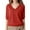 Red, variant on Leesechin Womens T Shirts V-Neck Half Sleeve Loose Fit Shirts Casual Solid Basic Tops