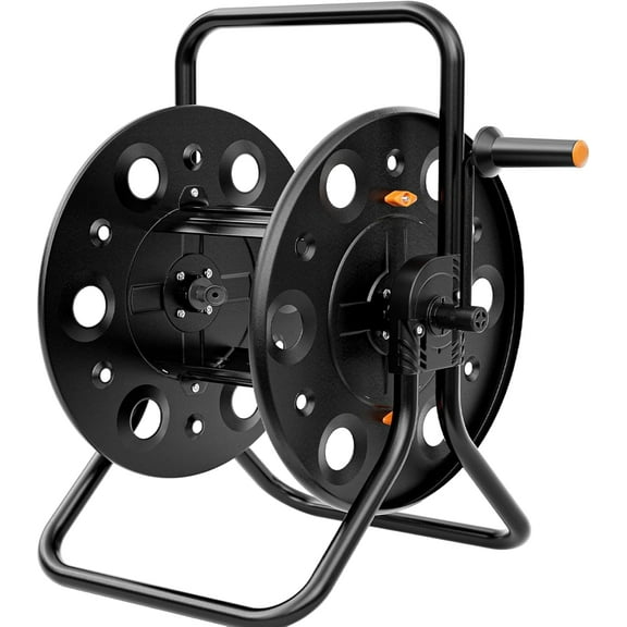 SPECILITE Metal Garden Hose Reel, UV Resistance Outdoor Floor Water Pipe Holder, Holds 100-150ft of Hose , for Outside, Irrigation, Cleaning