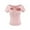 Pink, variant on Womens Summer Tops Casual Solid Color Short Sleeve Round-Neck Workout Tops White Tee Shirts S-L