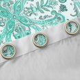 thumbnail image 4 of Feelyou Adult Bohemian Damask Black Out Curtains, Cyan Flower Floral Curtains Pack of 2 (42x63 Each), Tribal Paisley Mandala Bedroom Curtains, Black Out Curtains Decor, 4 of 6
