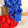 thumbnail image 6 of erdimoy Artifical Patriotic Wreath Fourth of July Wreath with Hydrangeas Ivy Spring Summer Wreath for Front Door Wall Decor Indoor Outdoor, 6 of 6