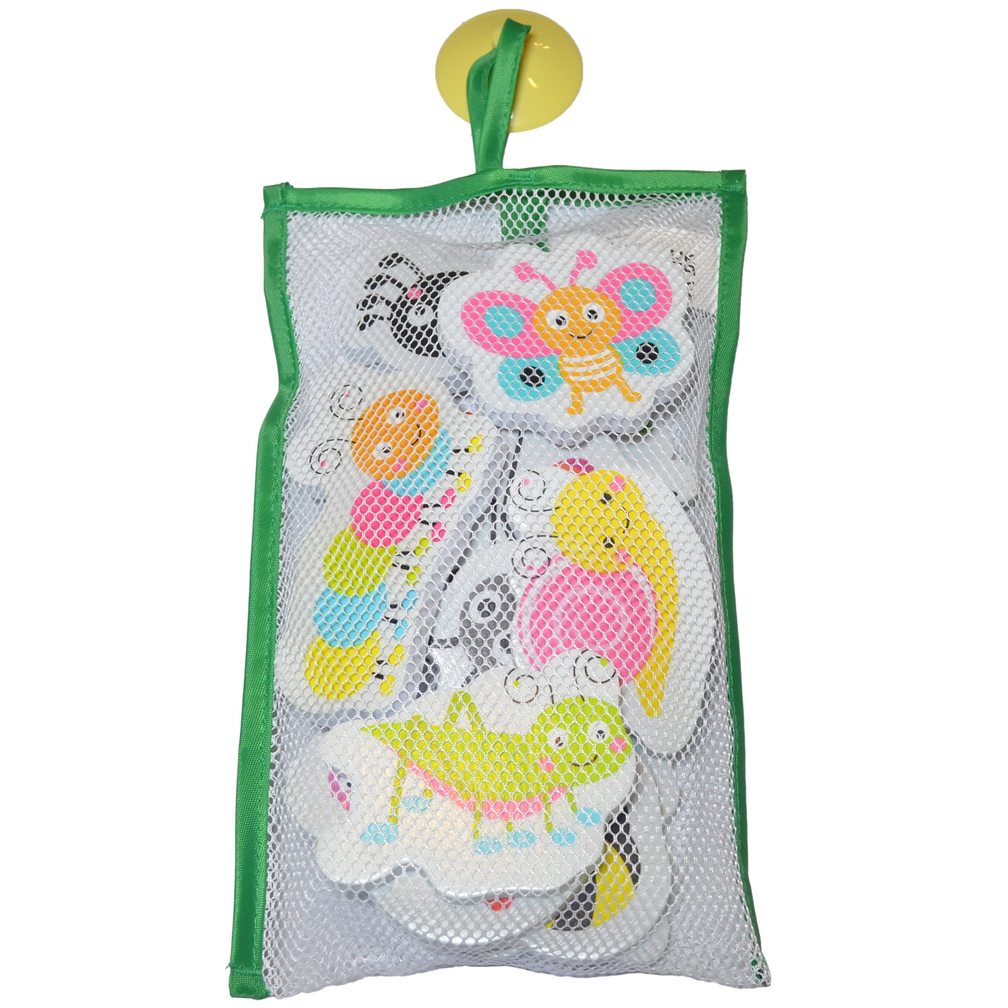 Buddy & Barney: Bath Time Stickers - Bug Buddies - 12 Reusable Chunky Foam Pieces, Insect Characters, Mesh Storage, Water & Tub Toy, Kids-Toddlers 1+