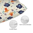 thumbnail image 3 of Pofeuu Flower Leaves Print Polyester Microfiber Plush Pillowcases, Super Soft and Cozy Pillow Case Covers with Envelop Closure（Pillow core not included）-16"x24", 3 of 6