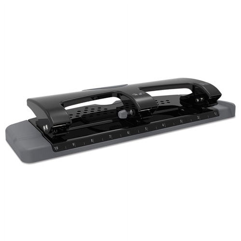 "20-Sheet Smarttouch Three-Hole Punch, 9/32"" Holes, Black/gray | Bundle of 5 Each"