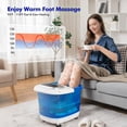thumbnail image 5 of Foot Spa/Bath Massager, with Shiatsu Massage, Motorized Rollers, Shower, Heat, Red Light, Temperature Control, Timer, LED Display, Drainage Pipe for Foot Stress Relief (Side Blue), 5 of 5