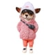 thumbnail image 3 of Estatua de perro, adornos para perros, minidecoraciones, figura de cachorro de resina coleccionable, escultura de perro para sala de estar, balcón, Rosa claro, 3 of 8
