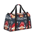 thumbnail image 2 of Balery Three Cute Christmas Gnomes Bolsa de Gimnasio para Mujeres, Bolsa de Viaje con Bolsillo Húmedo, Bolsa de Fin de Semana para Mujeres, Bolsa de Viaje Resistente al Agua, 2 of 7