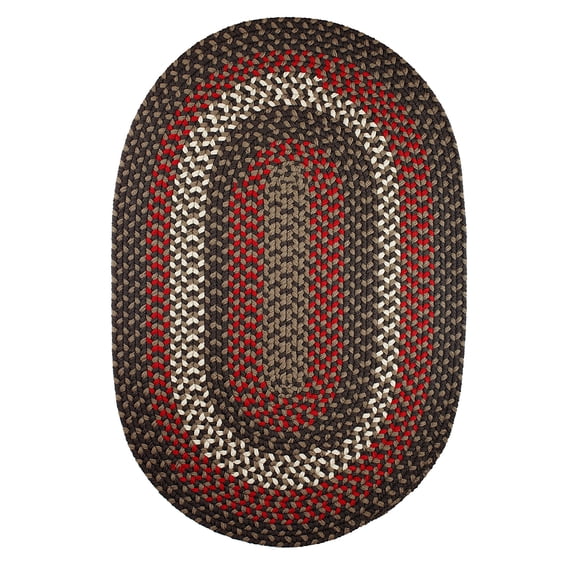 Rhody Rug Manhattan MA34 Velvet 10 x 10 Round - Braided Area Rug, Home Decor, Floor Mat or Bedroom Rug - Easy Care, Ideal for High Traffic Areas in Hallway and Living Room - Made in USA