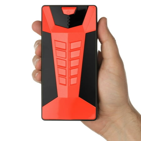 Brightech - SCORPION Portable Car Battery Jump Starter with SmartJump Technology - Combination Handheld Jump Box and Battery Charger for Electronics and Mobile Devices with Carrying Case - Coral (Best Battery Charger For Car In Storage)