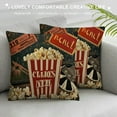 thumbnail image 3 of Orinice Popcorn Graphic Decorative Throw Pillow Cover for Home Couch Living Room Bed Sofa - Short Plush Pillowcase 1PC 22x22in, 3 of 5