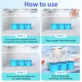 thumbnail image 2 of Bandeja para cubitos hielo con tapa moldes cilíndricos silicona tazas 30-40 onzas () azul, 2 of 7