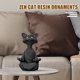 thumbnail image 3 of Muyoka Estatua de gato de meditaci贸n, figura de gato de Buda, figura de gato de yoga pac铆fica, escultura divertida de gato de jard铆n para interior y exterior, jard铆n, patio, decoraci贸n de c茅sped, reg, 3 of 7