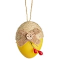 thumbnail image 5 of Burlap Wrapped Easter Egg Ornaments - 2.25" - Green/Orange/Yellow - Set of 6, 5 of 8
