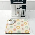 thumbnail image 2 of Washable Rubber Daisy Cute Floral Dish Drying Mats for Kitchen Counter Home Large Coffee Bar Pad Accessories and Decor for Utensils Stemware 16''x18'', 2 of 6