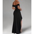 thumbnail image 4 of Robe Moulante à Épaules Dénudées pour Invitée de Mariage, Fente Haute, Robe Formelle, Cocktail, Fête, Bal, Longues Robes, 4 of 9