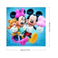 thumbnail image 2 of Kit de pintura por números, arte al óleo artesanal, imagen de Mickey Minnie, decoración de pared del hogar, 40x40cm, 2 of 9