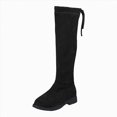 thumbnail image 3 of KPOPLK Girls Knee High Boots Side Zipper Tall Riding Boots Fall Winter Dress Shoes for Toddler Little Kid Big Kid(3,Black), 3 of 8