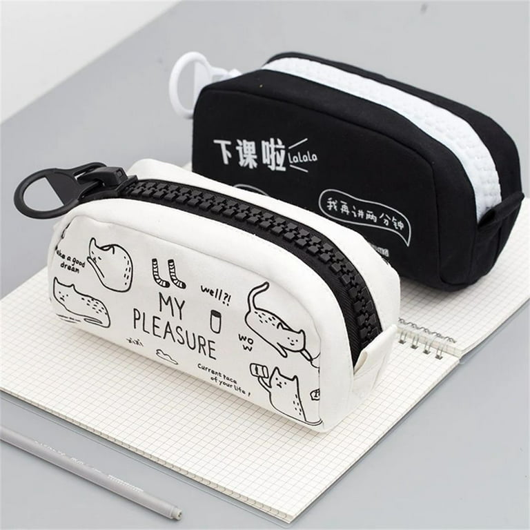 Creative Pencil Case Boys and Girls Animal Dog Cartoon Student Pencil Bag  Pencil Case Pen Bag Stationery Box BLACK DOG 