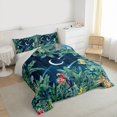 thumbnail image 3 of Homewish Nature Jungle Leaf Full Size Comforter Sets, Mystic Stars Moon Galaxy Bedding Comforter Set, Tiger Parrot Hummingbird Reversible Bedding Sets, Luxury Bedroom Decor, 3pcs, 3 of 8