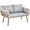 Gray, variant on DWVO Loveseat Patio Wicker Sofa Outdoor Rattan Couch Furniture with Cushions & Lumbar Pillows - Outdoor Patio Furniture Set - Gray