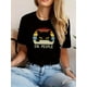 thumbnail image 1 of 1pc, Women's Casual Fashion Printed T-Shirt, Short Sleeve, Round Neck, Sporty Everyday Wear, 1 of 4