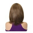thumbnail image 3 of New Women’s Full-Length Bob Wig - Realistic Natural Mid-Part Wig for Youthful Look,Wigs for Women Human Hair Wig （Brown / 14in）, 3 of 8