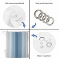 thumbnail image 4 of Blue Grey Ombre Shower Curtain, Waterproof Shower Curtains for Bathroom, Farmhouse Gradient Minimalist Washable Fabric Bathtub Curtain Set Bath Decor with 12 Hooks Stall 36"x72", 4 of 8