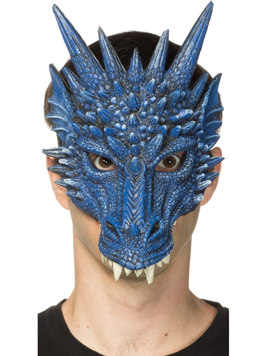 XCOSER Twi'lek Headgear Mask Costume Accessories for Halloween Blue Latex 