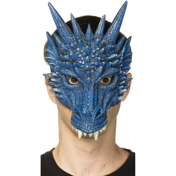 HM Smallwares Supersoft Mythical Blue Dragon Mask Costume Accessory