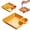 Orange, variant on Sauce Separated Plate, Multi-Section Reusable Dip Tray, Dumpling Plate, Chips and Dip Serving Dish for Appetizer, Taco Salsa, Fruit, Charcuterie, Easy To Clean, Orange