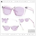 thumbnail image 2 of Feminine Simple Clean Minimal Plastic Horn Rim Retro Fashion Sunglasses Purple, 2 of 8