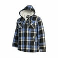 thumbnail image 2 of 1826 Men's Sherpa-Lined Flannel Shackets With Hood and Zipper- Warm Zip-Up Layer for Cold Weather - Classic Fleece Plaid Pattern - Perfect for Hiking, Camping, & Everyday Winter Wear, 2 of 2