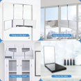 thumbnail image 4 of 3 Way Mirror for Hair Cutting,360 Trifold Mirror with Height Adjustable Telescoping Hooks,and 5X Magnification,for Makeup, Hair Styling, 4 of 6