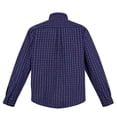 thumbnail image 5 of Big Kong Camisa manga larga cuadros azul marino ropa oversize caballero, 5 of 5