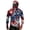Hot Pink, variant on 4th of July Patriotic Fishing Hoodie with Integrated Face Mask, UPF 50+ UV Sunscreen Long Sleeve Rash Guard for Outdoor Hiking and Running