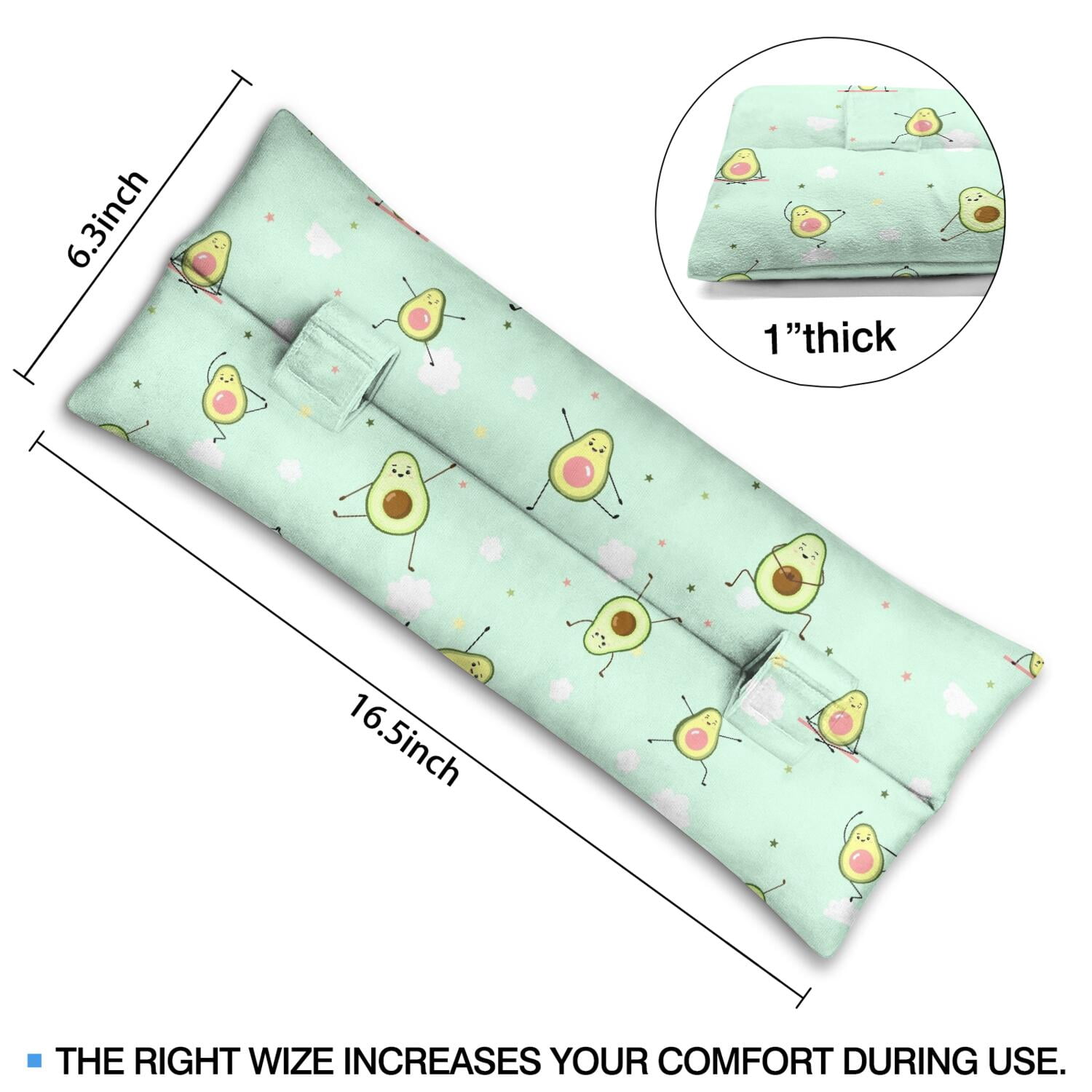 Avocado Lover's Pacemaker Seatbelt Protection - Soft Pillow for Post-Heart Surgery