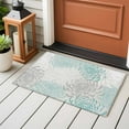 thumbnail image 5 of Aqua White 2'x3' Washable Rug, Abstract Grey Chrysanthemum Flower Floral Non-Slip Soft Doormat Area Rugs for Entrance Bathroom Bedsides, Carpet for Kitchen Bedroom, Entryway Floor Mat, 5 of 9