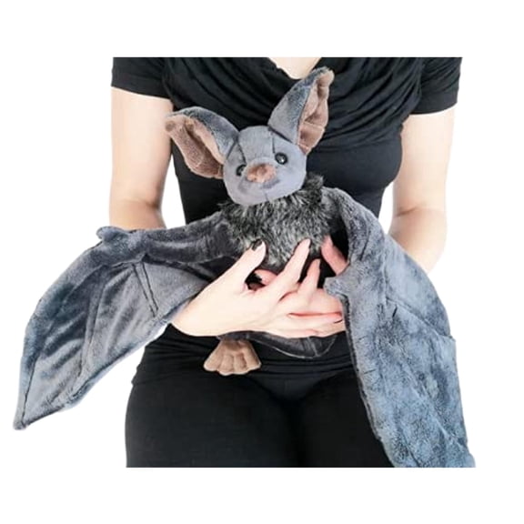 BESTSKY 14 Inch Stuffed Animal Bat Plush Toy, Soft Halloween Gray Doll for Kids, Cute Spooky Decor and Holiday Gift for Boys and Girls