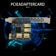 thumbnail image 4 of New 4 Ports PCIe Riser Adapter Board PCI-E 1x to 4 USB 3.0 PCI-E Rabbet GPU Riser Extender ETH/Monero XMR/Zcash ZEC 16X External Slot Card Multiplier for Miner Mining BTC, 4 of 5