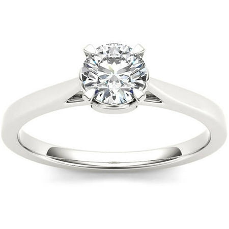 1 Carat T.W. Diamond Solitaire 14kt White Gold Engagement Ring