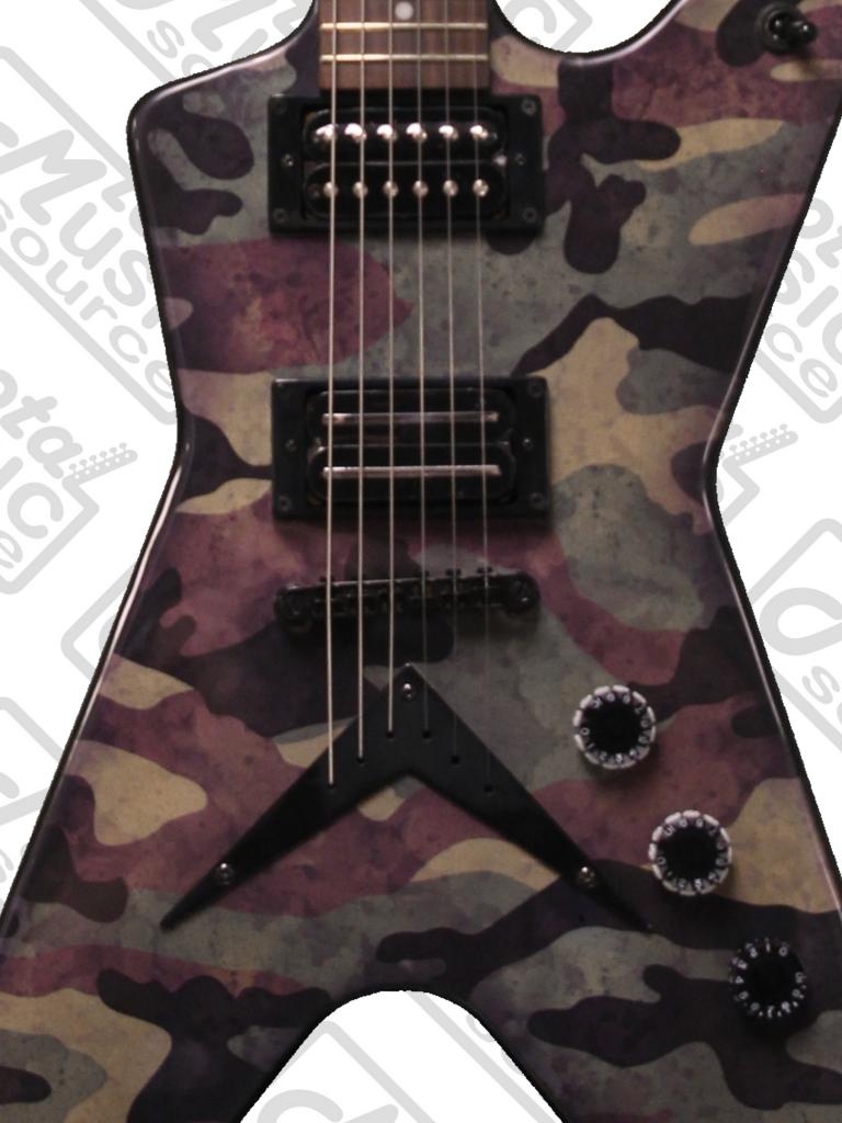 Dean Dimebag ML Camo Graphic Electric Guitar, Free Strap