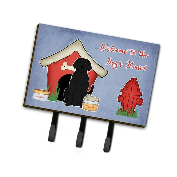 Dog House Collection Black Labrador Leash or Key Holder